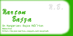 marton bajza business card